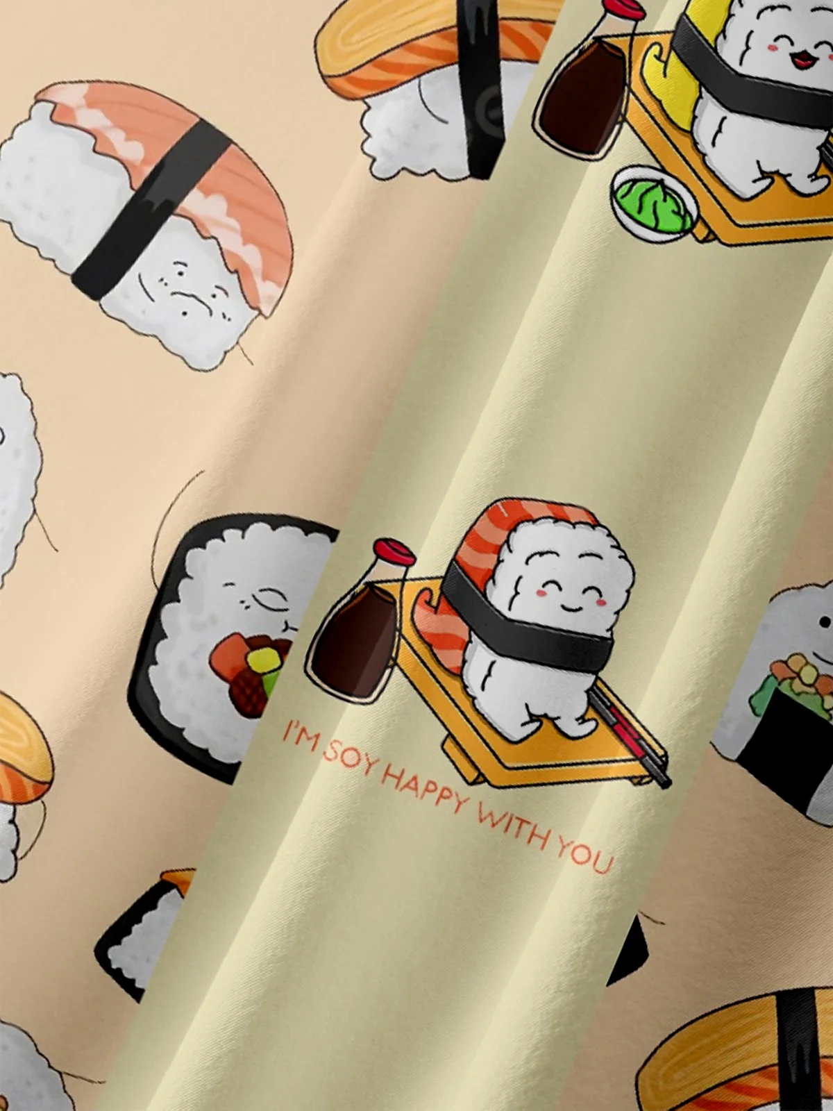 Hardaddy X Kimprut Imut Moisture-wicking Japanese Sushi Chest Pocket Bowling Shirt