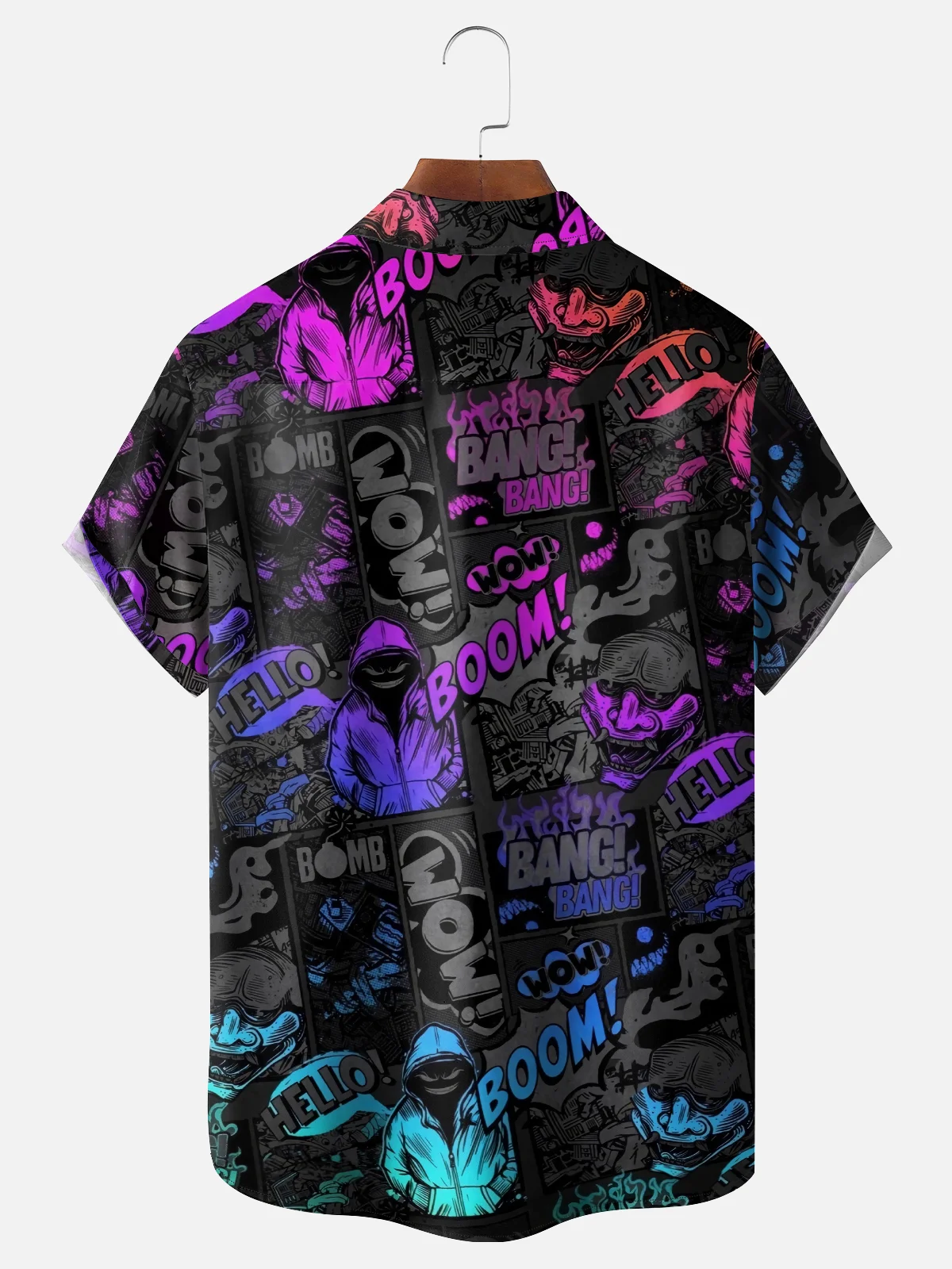 Hardaddy X Contatoeoli Studio Moisture-wicking Music Black Cat Chest Pocket Hawaiian Shirt