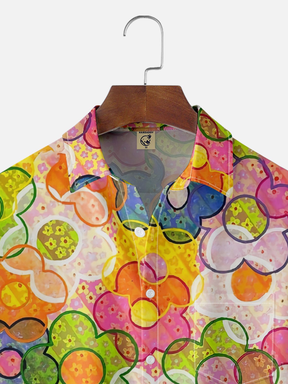 Moisture Wicking Tropical Flora Chest Pocket Hawaiian Shirt
