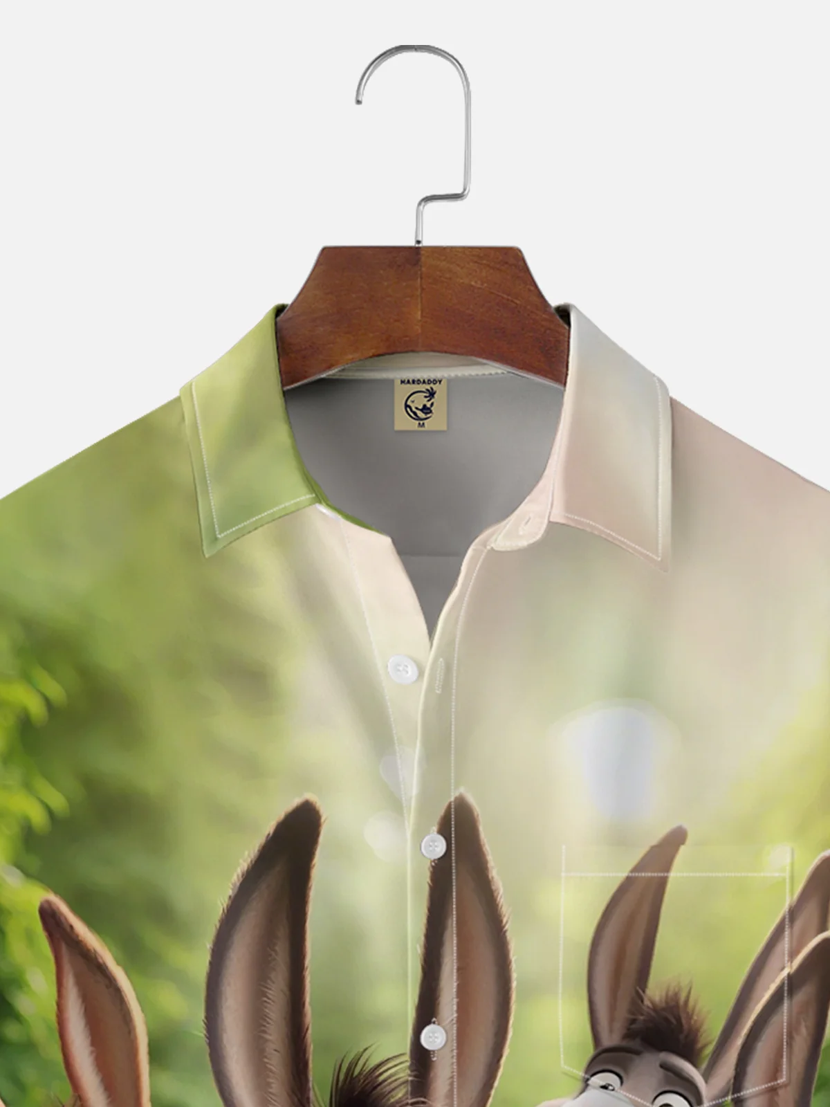 Moisture Wicking Funny Donkey Chest Pocket Hawaiian Shirt