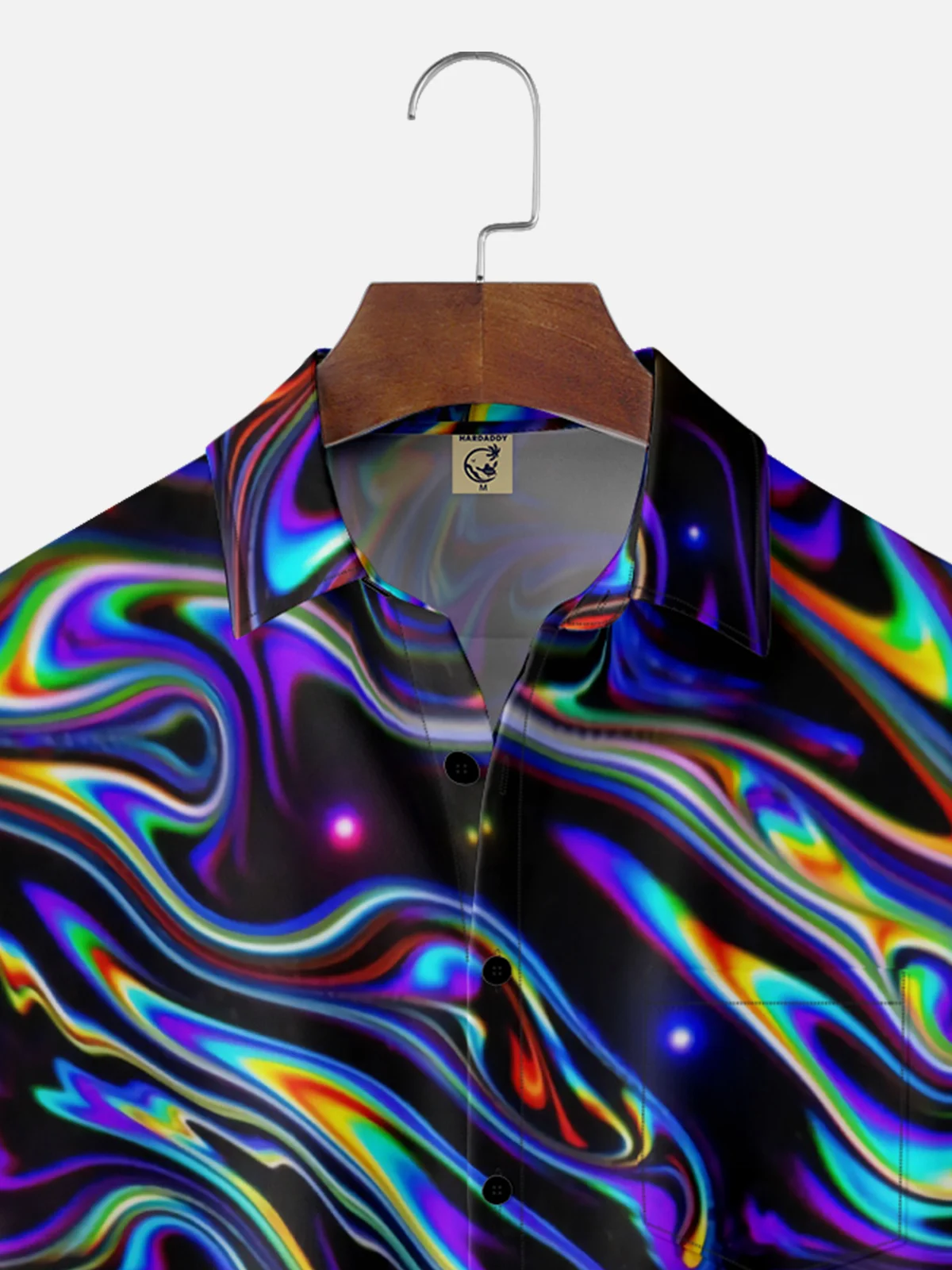 Moisture-wicking Gradient Color Chest Pocket Casual Shirt