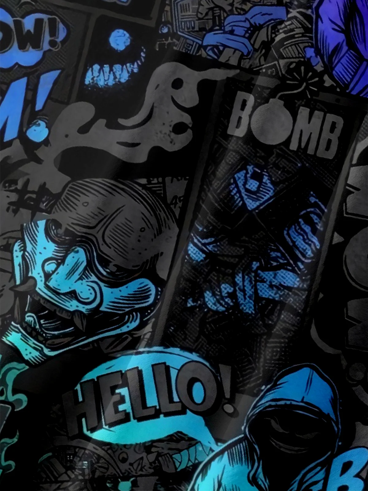 Hardaddy X Contatoeoli Studio Moisture-wicking Music Black Cat Chest Pocket Hawaiian Shirt
