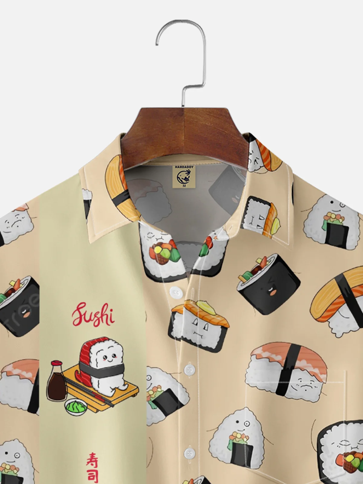 Hardaddy X Kimprut Imut Moisture-wicking Japanese Sushi Chest Pocket Bowling Shirt