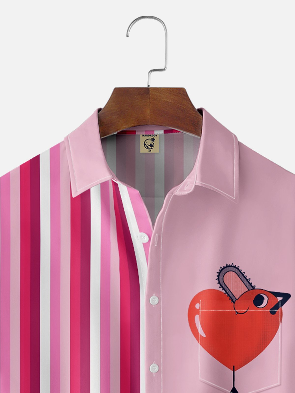 Hardaddy X Contatoeoli Studio Moisture Wicking Heart Chest Pocket Hawaiian Shirt