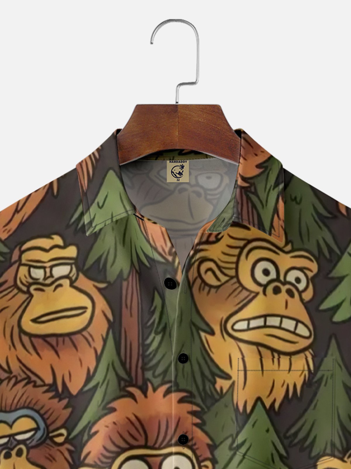 Moisture Wicking Bigfoot Chest Pocket Hawaiian Shirt