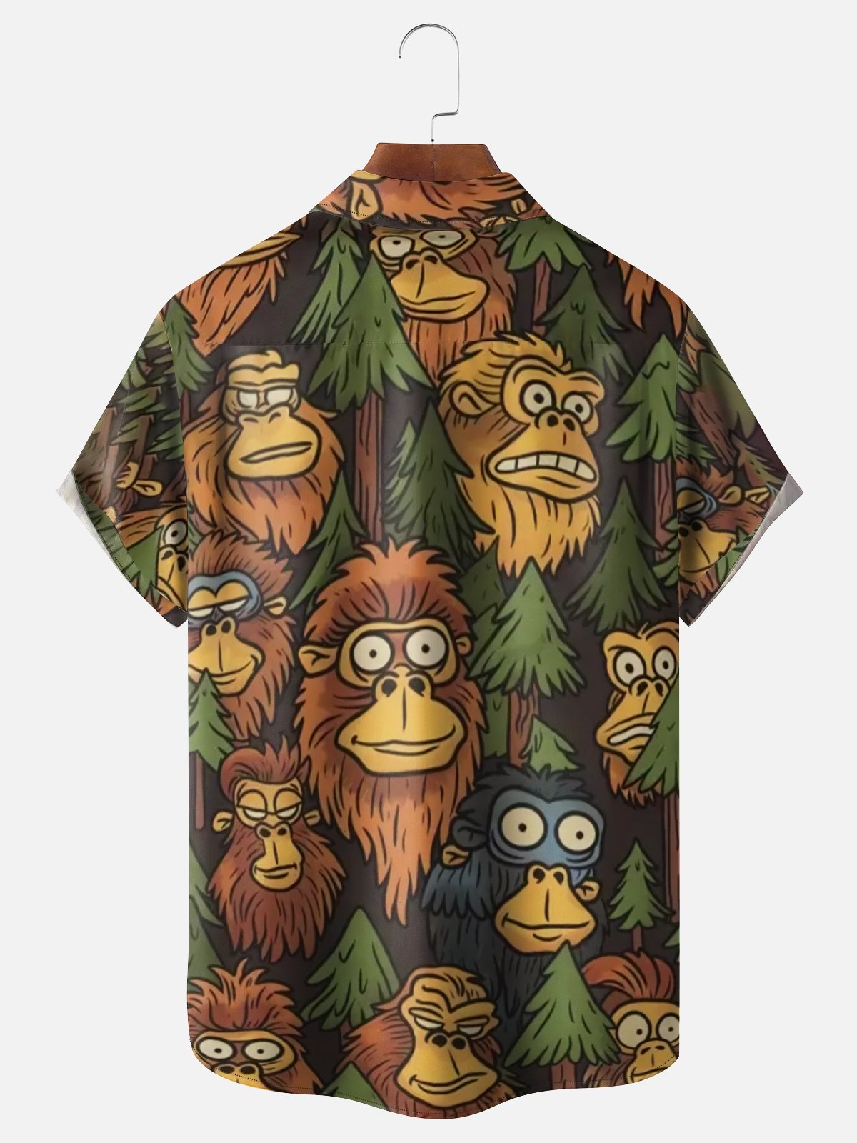 Moisture Wicking Bigfoot Chest Pocket Hawaiian Shirt