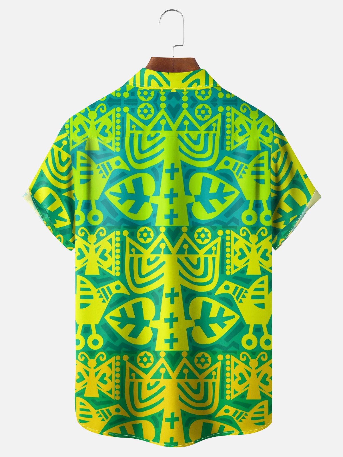 Hardaddy X Coffee Man Moisture-wicking Tiki Hula Girl Chest Pocket Hawaiian Shirt