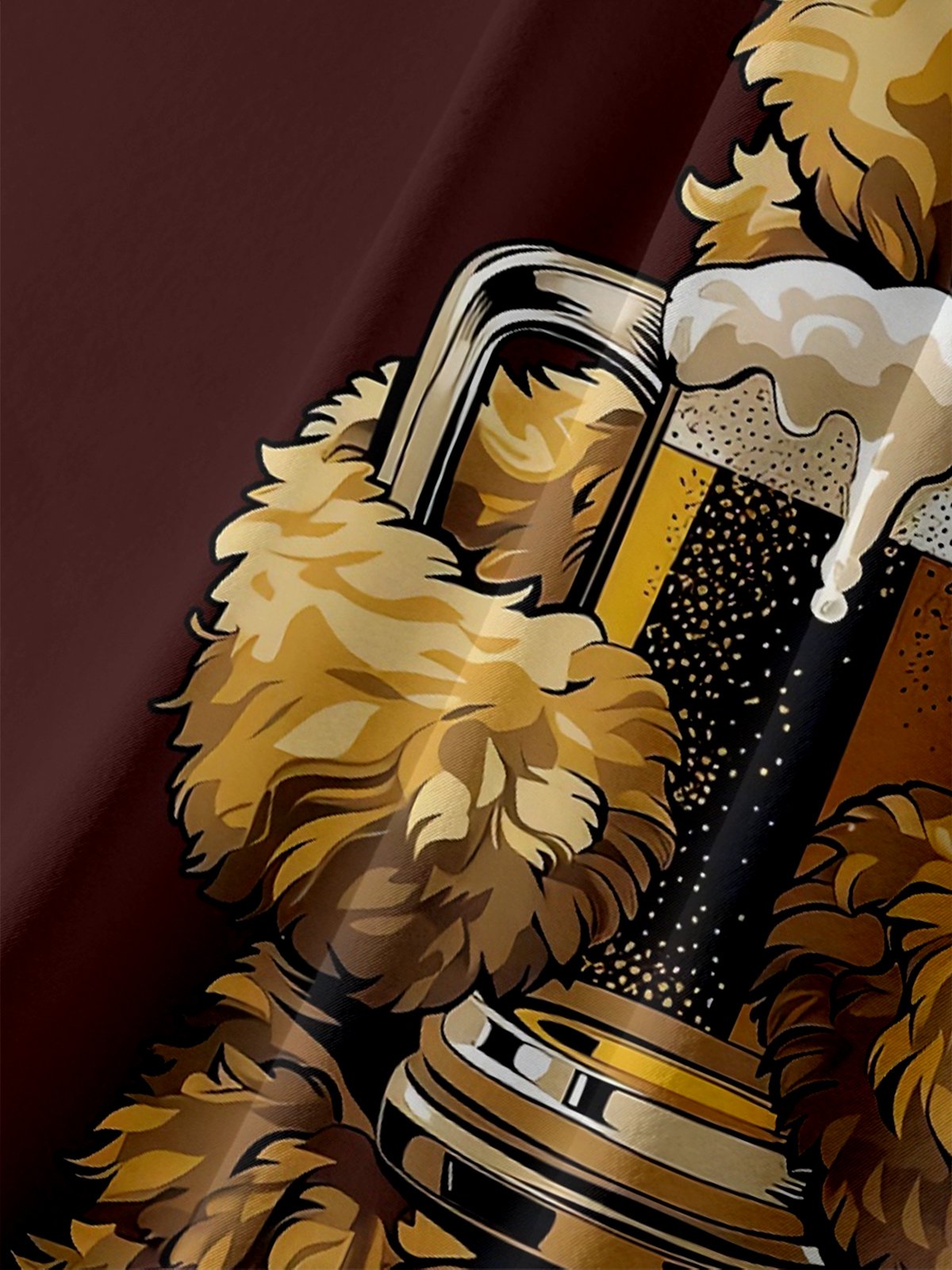 Moisture Wicking Alpaca Beer Chest Pocket Hawaiian Shirt