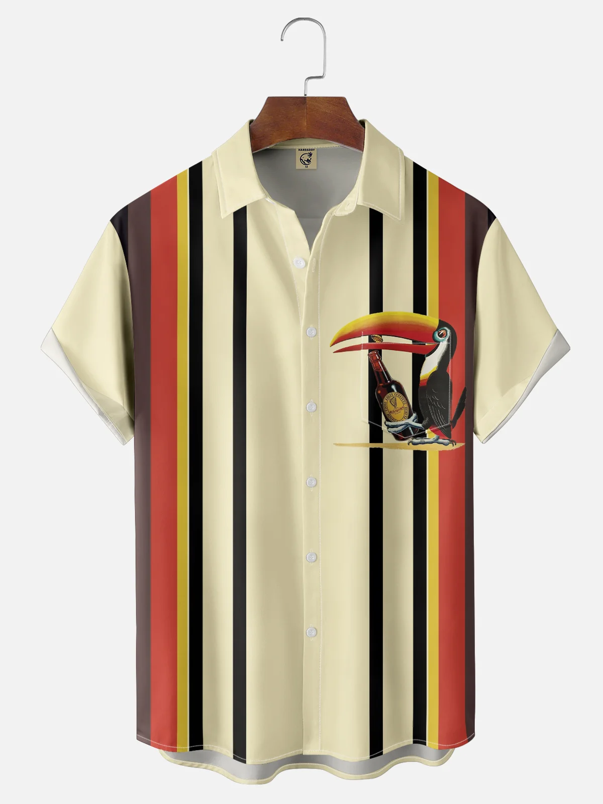 Moisture Wicking Toucan Chest Pocket Bowling Shirt