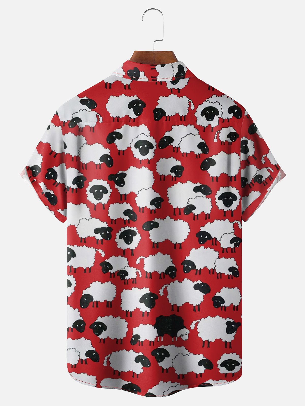 Moisture-wicking Sheep Chest Pocket Casual Shirt