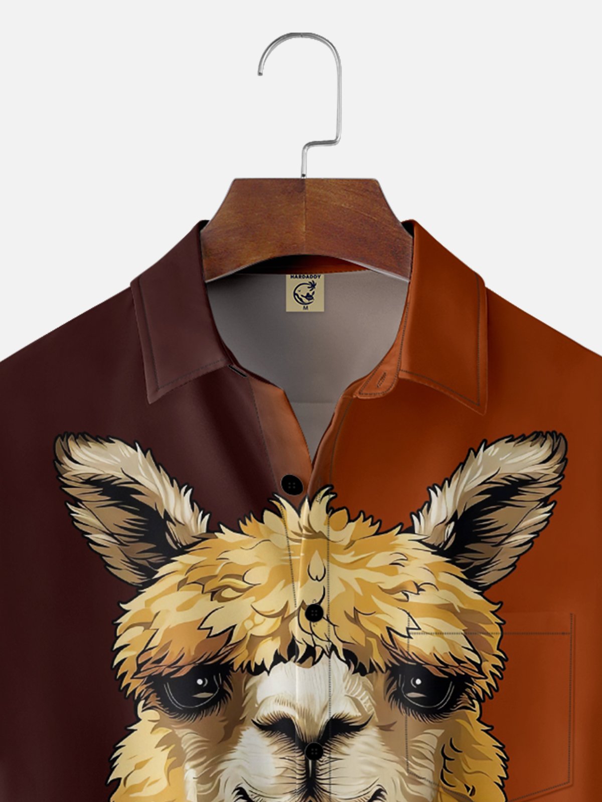 Moisture Wicking Alpaca Beer Chest Pocket Hawaiian Shirt