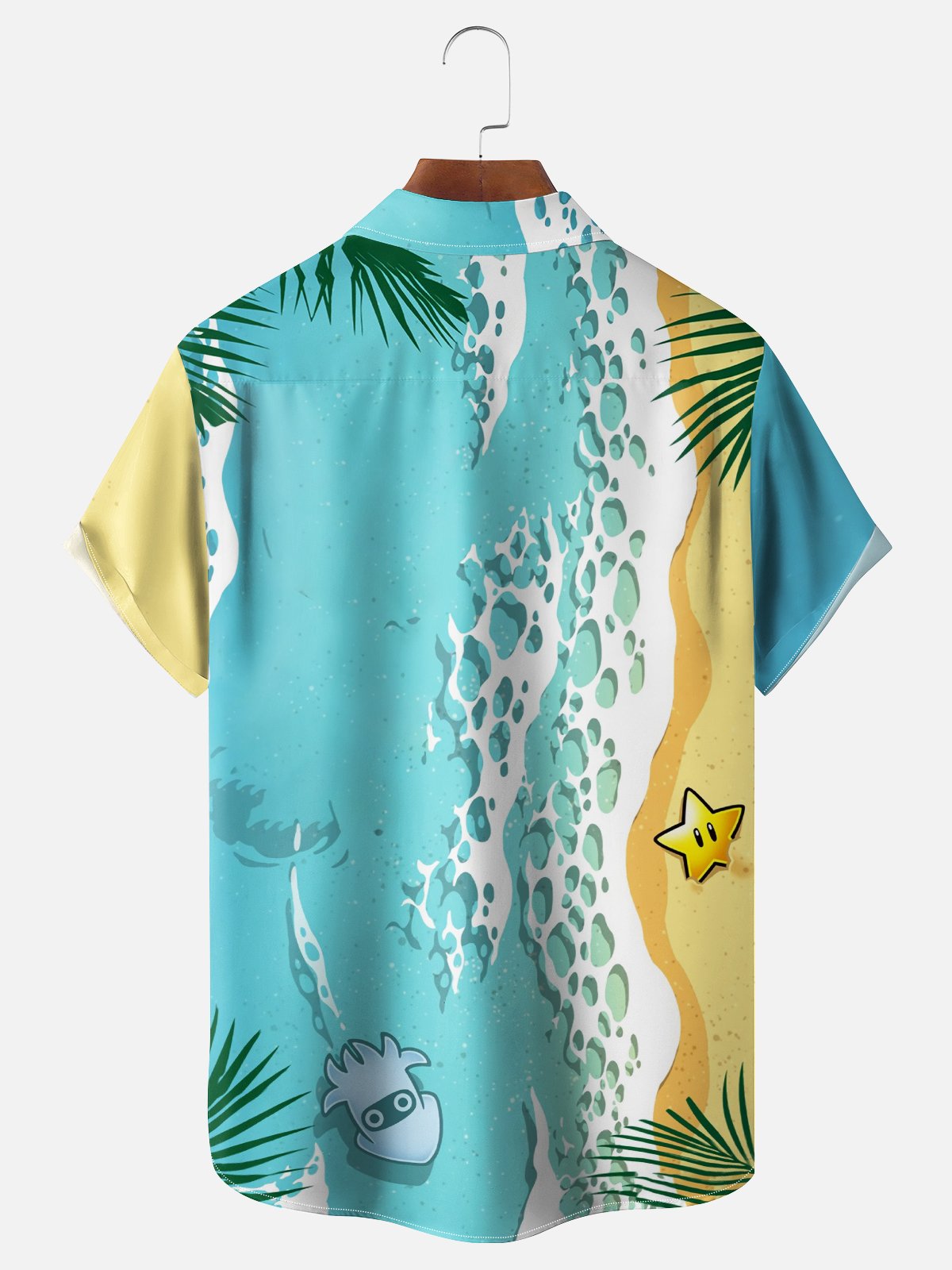 Moisture Wicking Beach Orangutan Parrot Chest Pocket Hawaiian Shirt