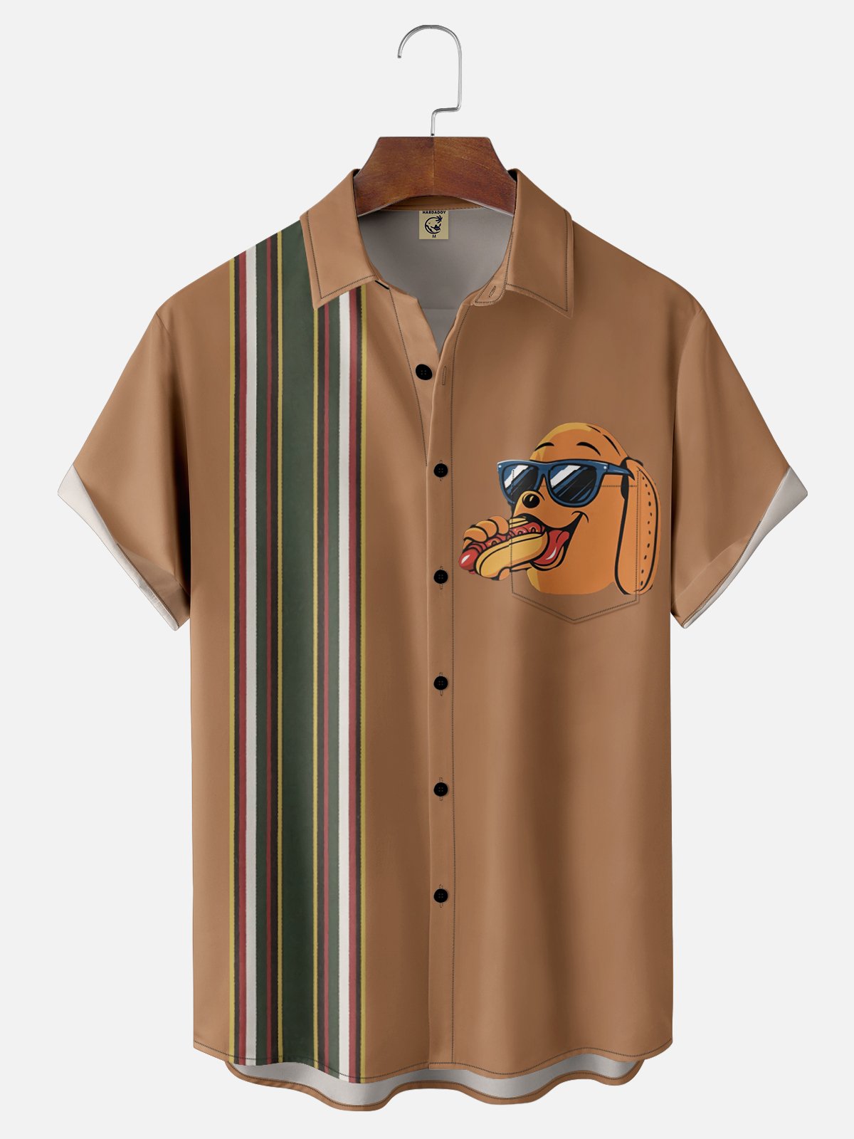 Moisture Wicking Hot Dog Day Bowling Shirt