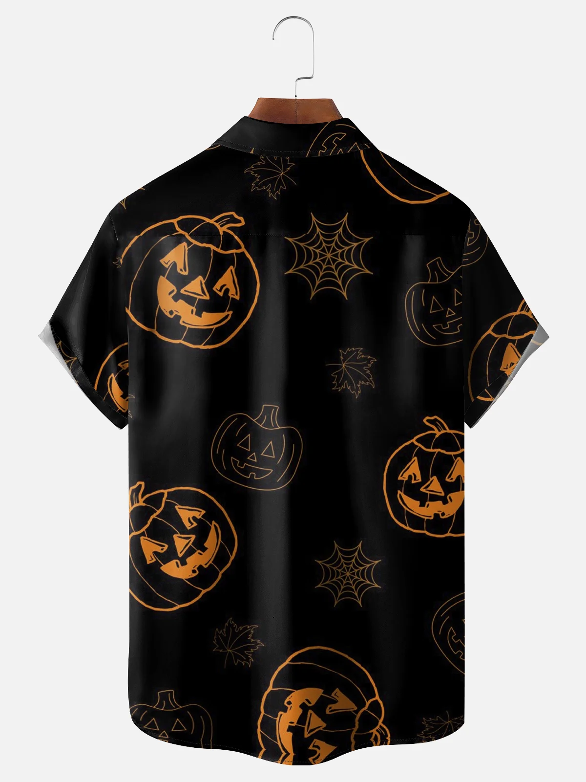 Hardaddy X Kimprut Imut Moisture-wicking Halloween Cat Ghost Chest Pocket Hawaiian Shirt