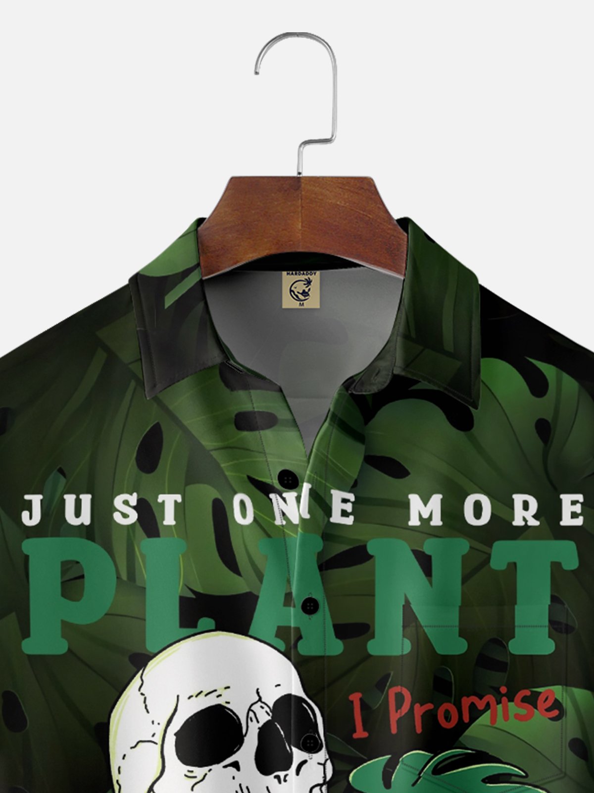 Hardaddy X Kimprut Imut Moisture-wicking Monstera Potted Plants Skull Chest Pocket Hawaiian Shirt