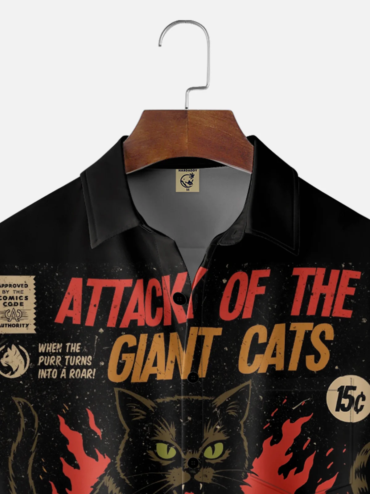Hardaddy X Contatoeoli Studio Moisture-wicking Giant Cats Chest Pocket Hawaiian Shirt