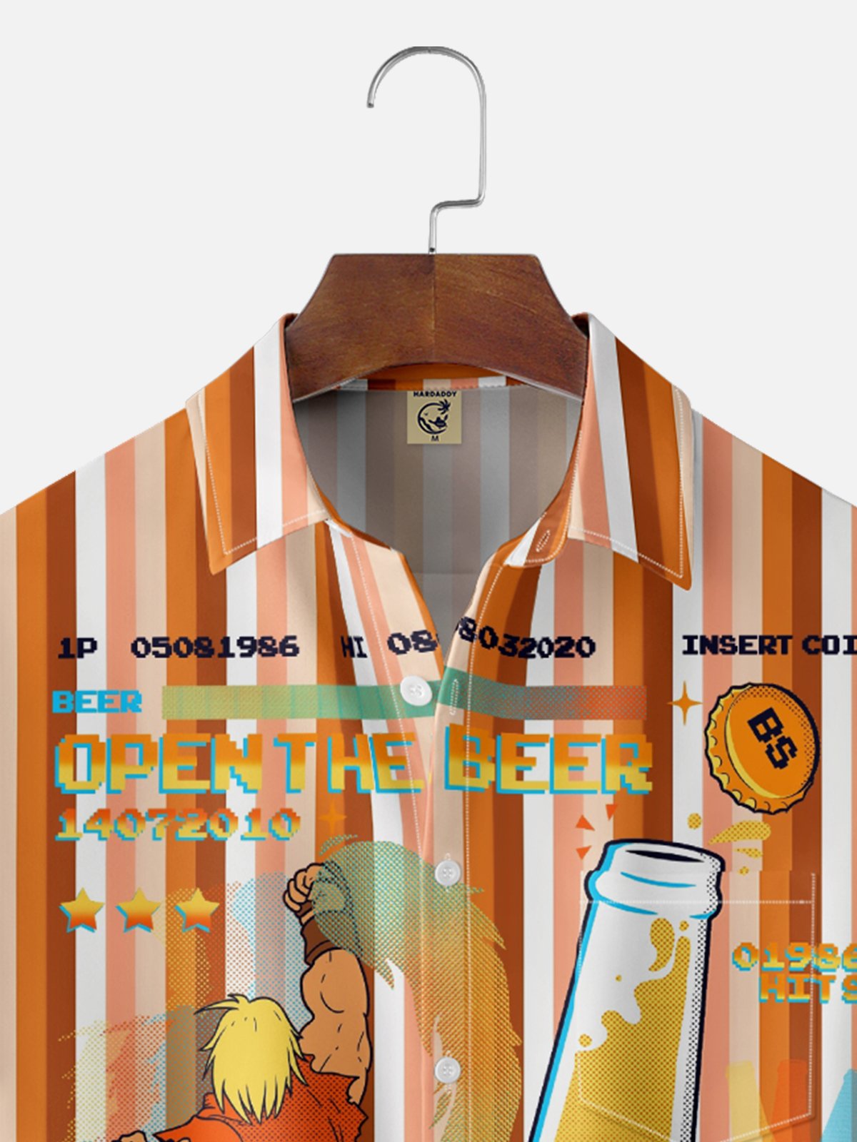 Hardaddy X Contatoeoli Studio Moisture Wicking Line Drawing Chest Pocket Hawaiian Shirt