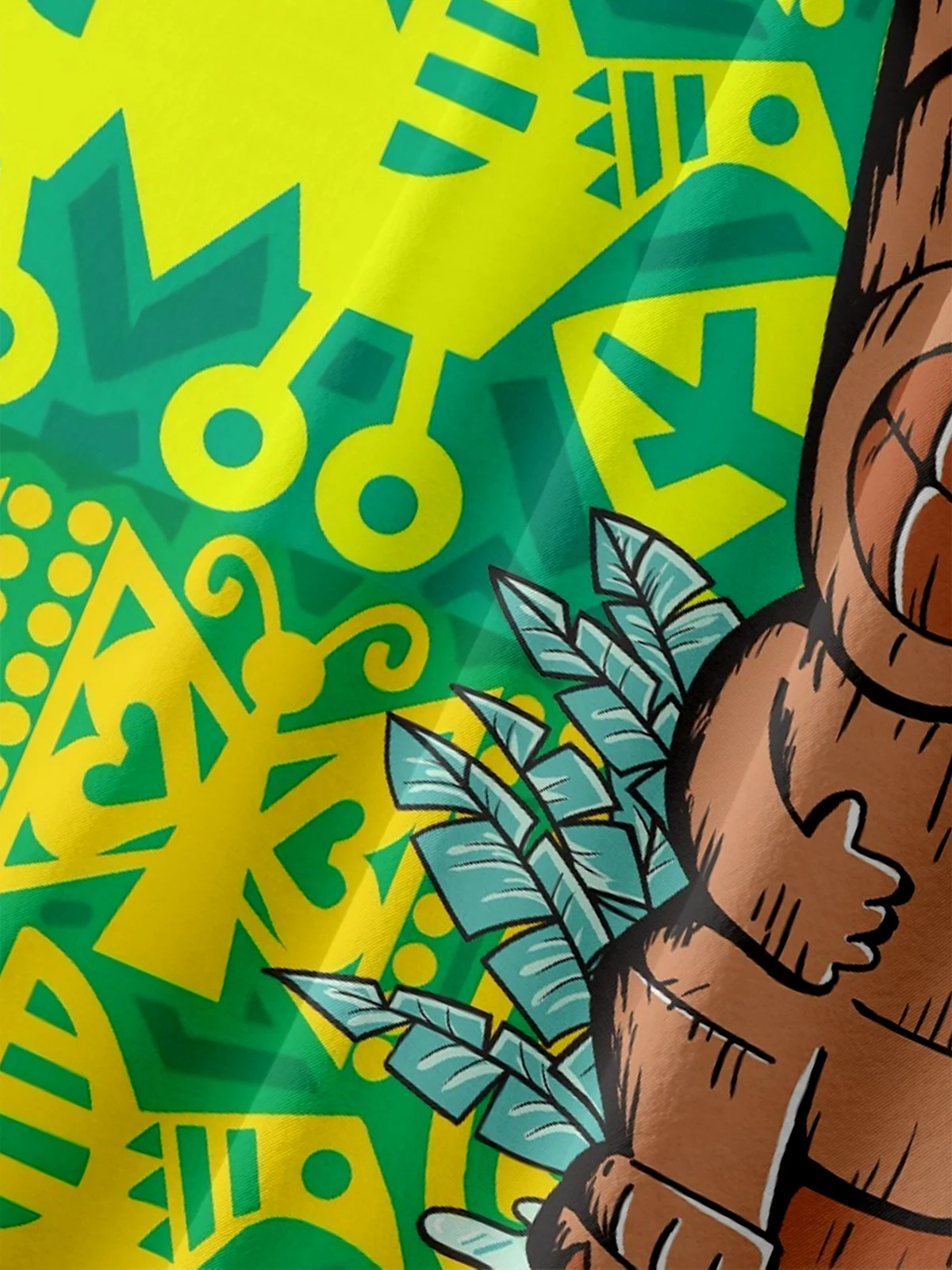 Hardaddy X Coffee Man Moisture-wicking Tiki Hula Girl Chest Pocket Hawaiian Shirt