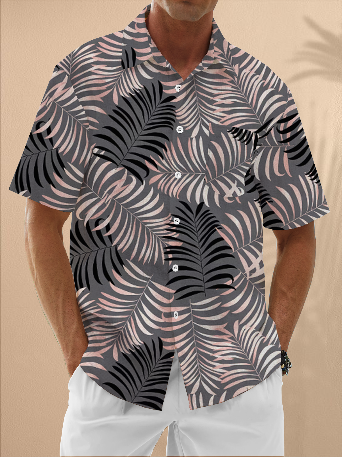 Moisture Wicking Vintage Botanical Hawaiian Shirt