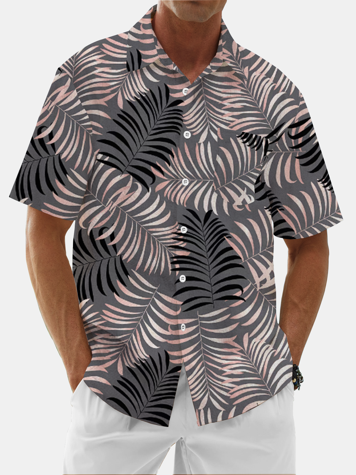 Moisture Wicking Vintage Botanical Hawaiian Shirt