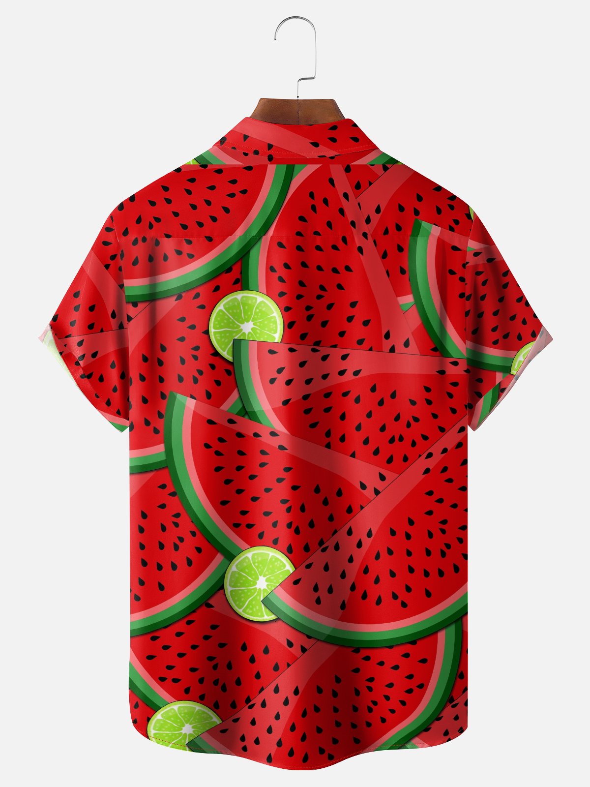 Hardaddy X Valentina Bjekovic Moisture-wicking Fruits Watermelon Lime Chest Pocket Casual Shirt