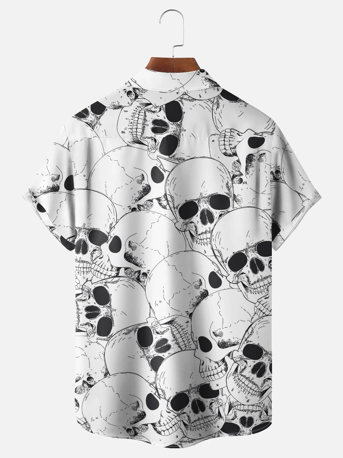 Hardaddy X Valentina Bjekovic Moisture-wicking Music Rock Skull Chest Pocket Casual Shirt