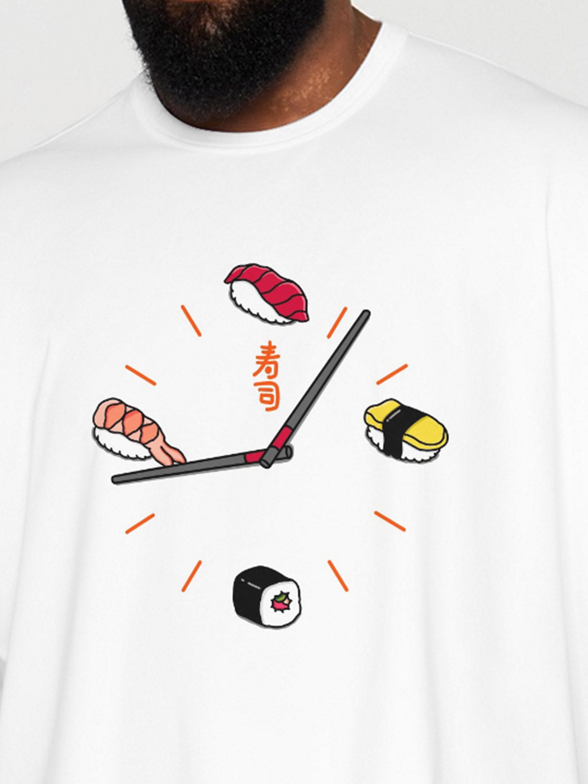 Hardaddy X Kimprut Imut Mens Japanese Sushi Short Sleeve T-shirt Graphic Tee