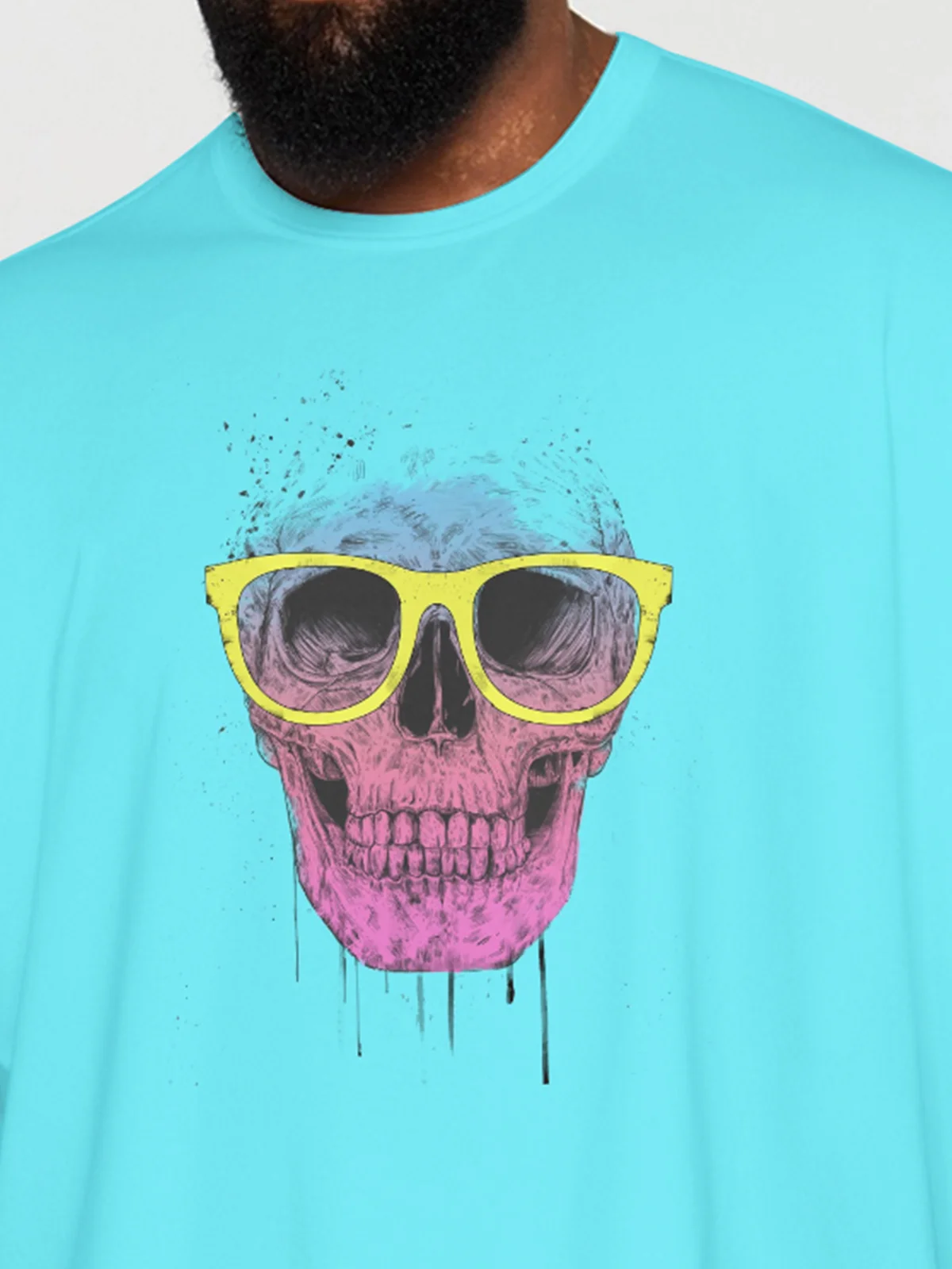 Hardaddy X Balazs Solti Men's Skull Short Sleeve T-shirt Graphic Tee