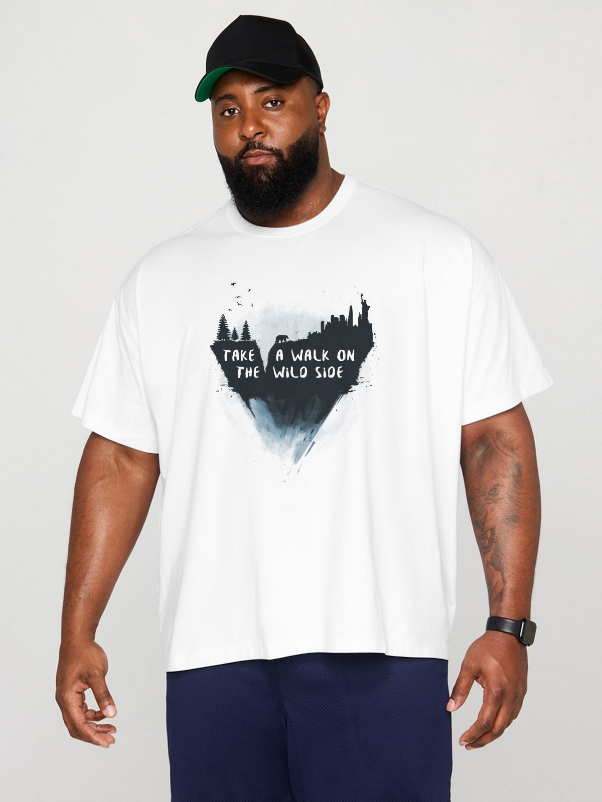Hardaddy X Balazs Solti Mountain Landscape Cat Short Sleeve T-shirt Graphic Tee