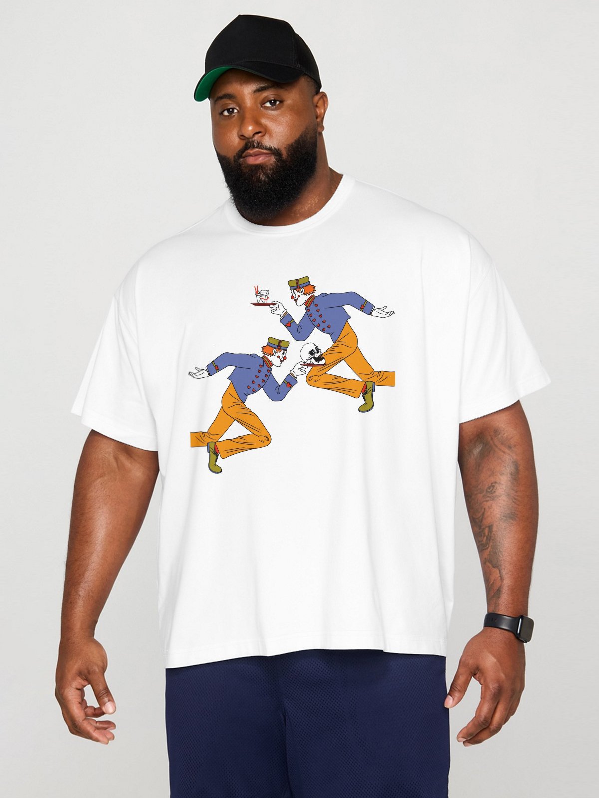 Hardaddy X Motel Gemini Mens Clown Short Sleeve T-shirt Graphic Tee