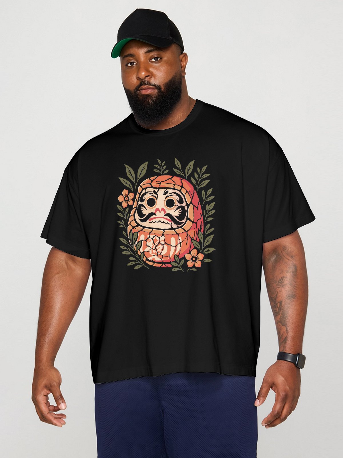 Hardaddy X Contatoeoli Studio Mens Japanese Fortune Ornaments Short Sleeve T-shirt Graphic Tee