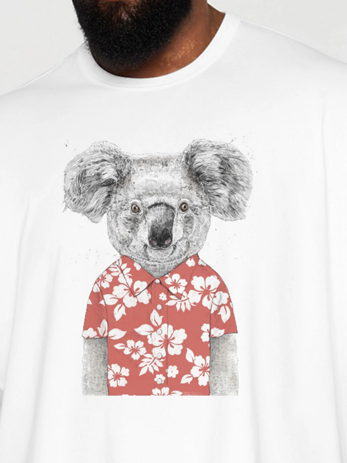 Hardaddy X Balazs Solti Men's Koala Short Sleeve T-shirt Graphic Tee