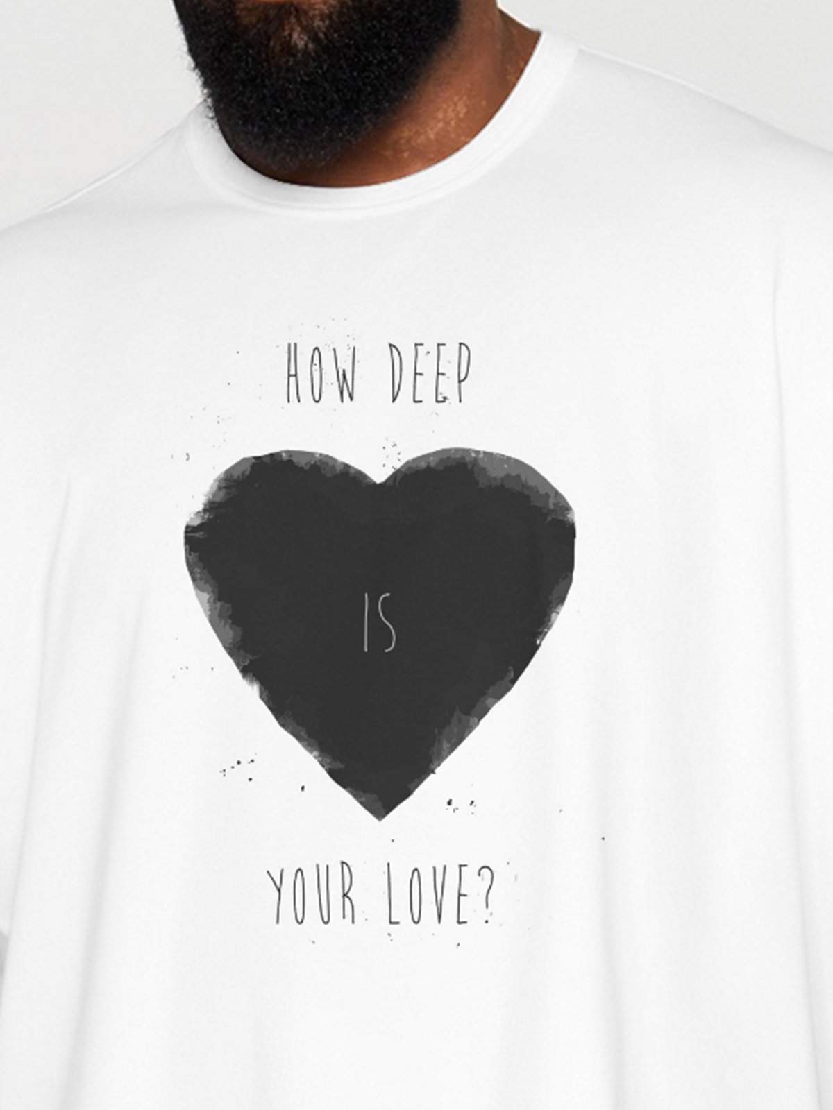 Hardaddy X Balazs Solti Men's Heart Short Sleeve T-shirt Graphic Tee