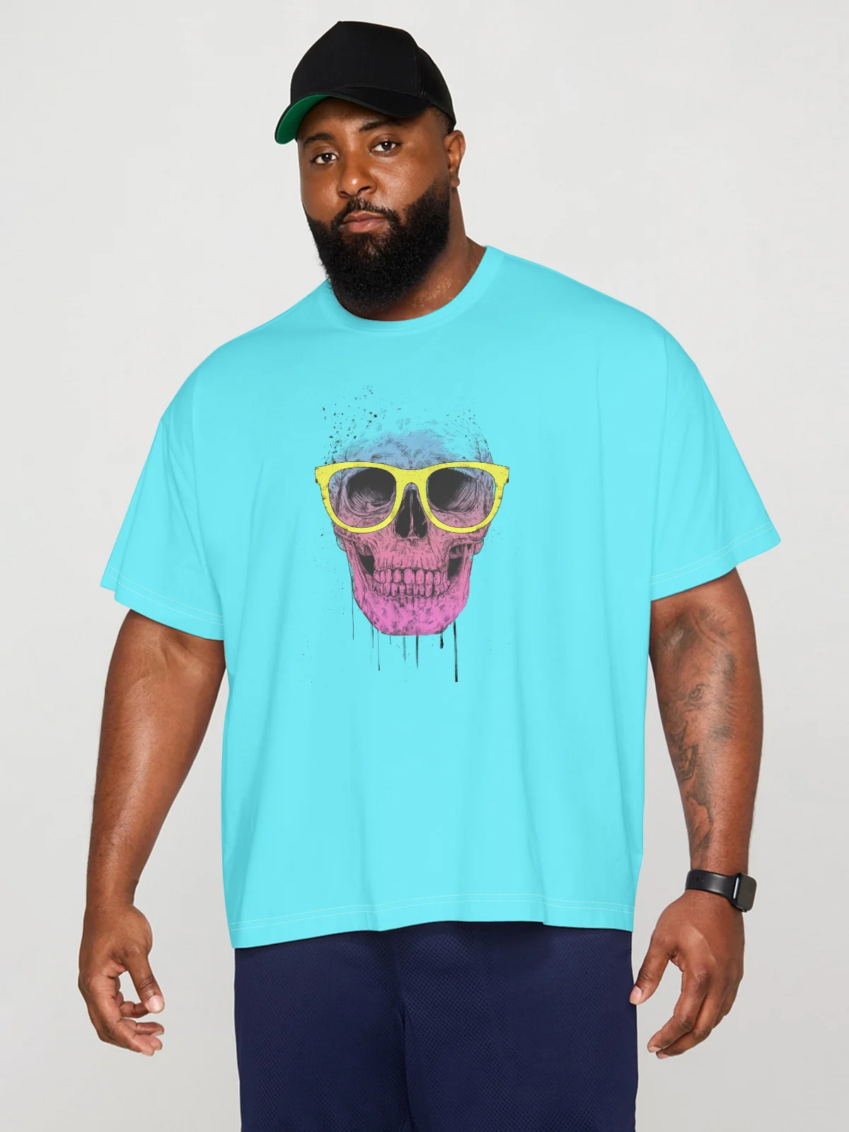 Hardaddy X Balazs Solti Men's Skull Short Sleeve T-shirt Graphic Tee