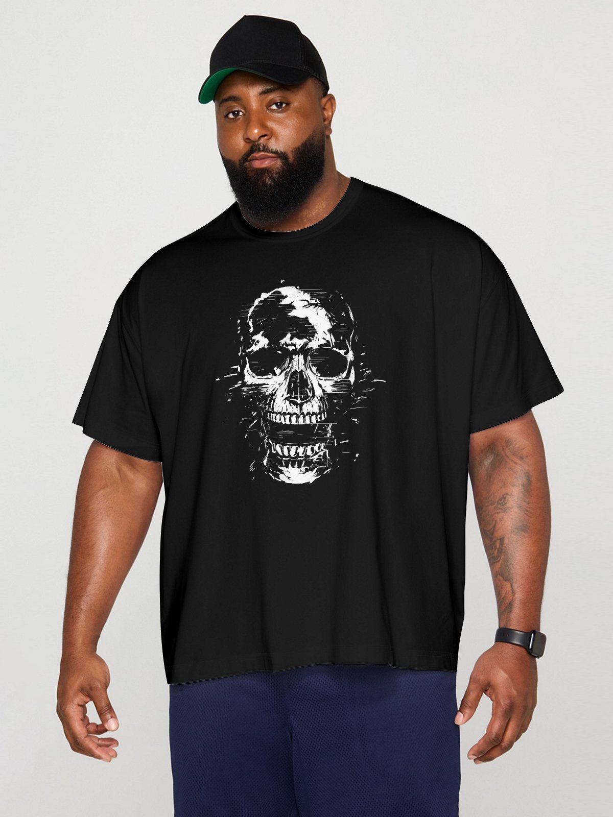 Hardaddy X Balazs Solti Men's Skull Short Sleeve T-shirt Graphic Tee