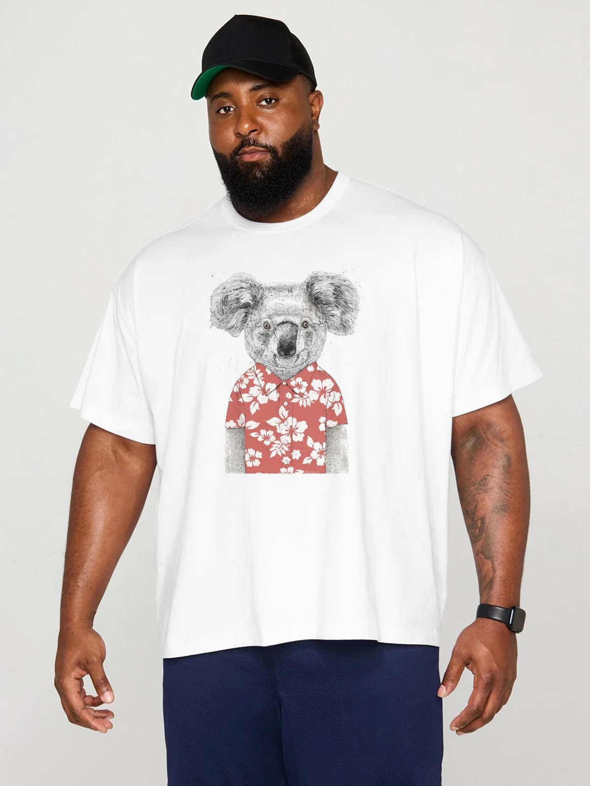 Hardaddy X Balazs Solti Men's Koala Short Sleeve T-shirt Graphic Tee