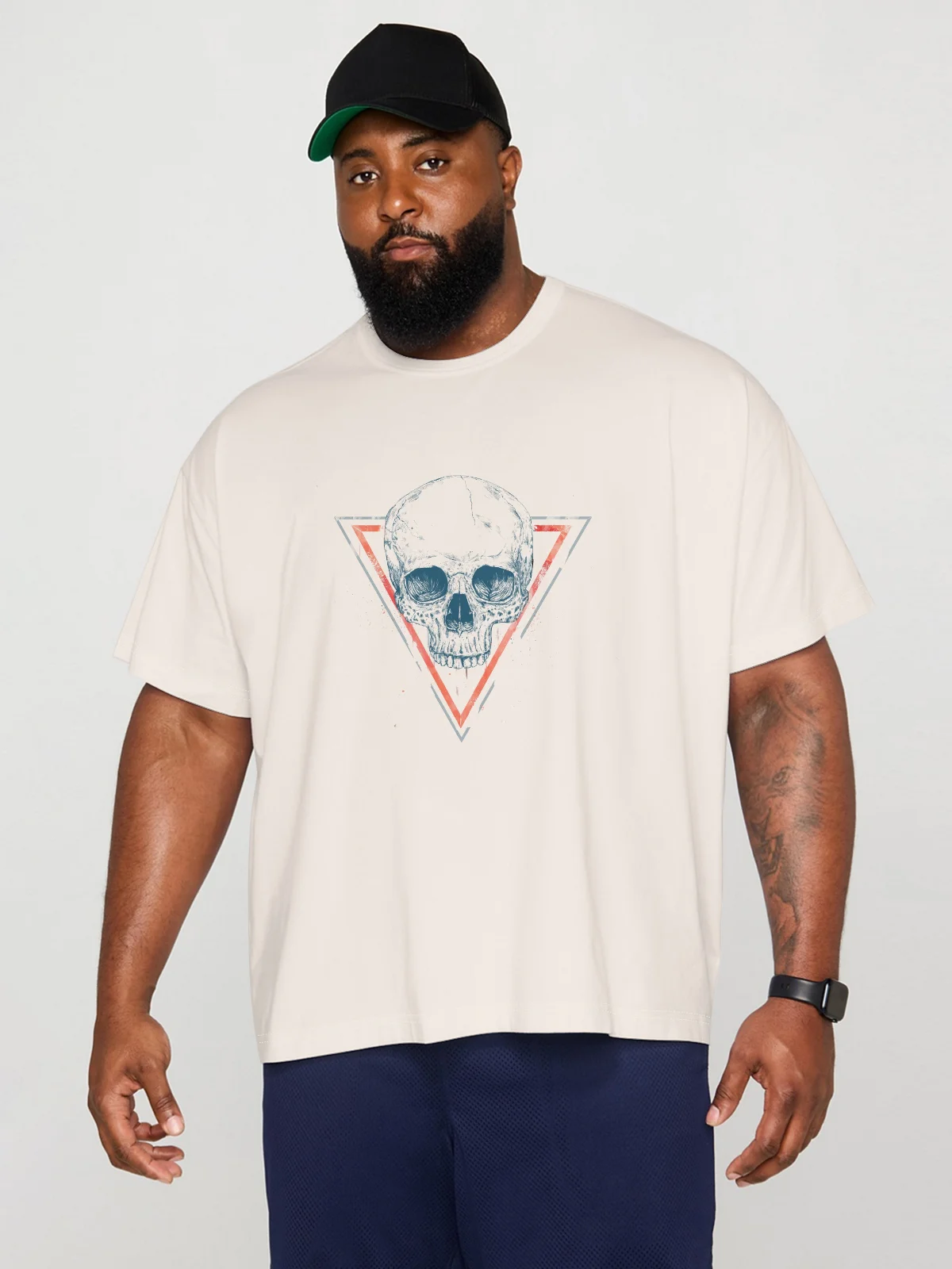 Hardaddy X Balazs Solti Men's Skull Short Sleeve T-shirt Graphic Tee