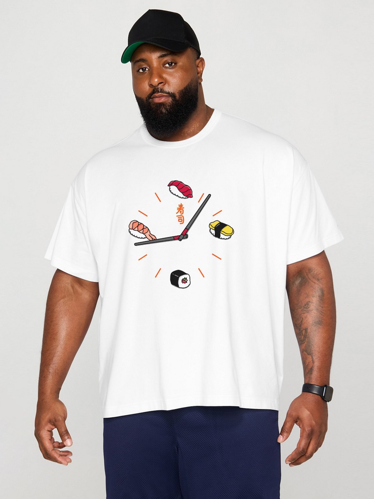 Hardaddy X Kimprut Imut Mens Japanese Sushi Short Sleeve T-shirt Graphic Tee