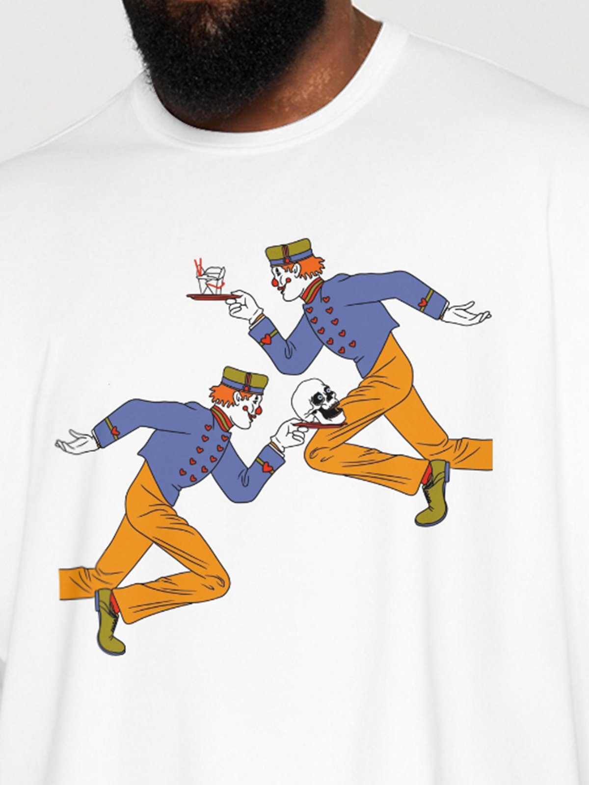 Hardaddy X Motel Gemini Mens Clown Short Sleeve T-shirt Graphic Tee