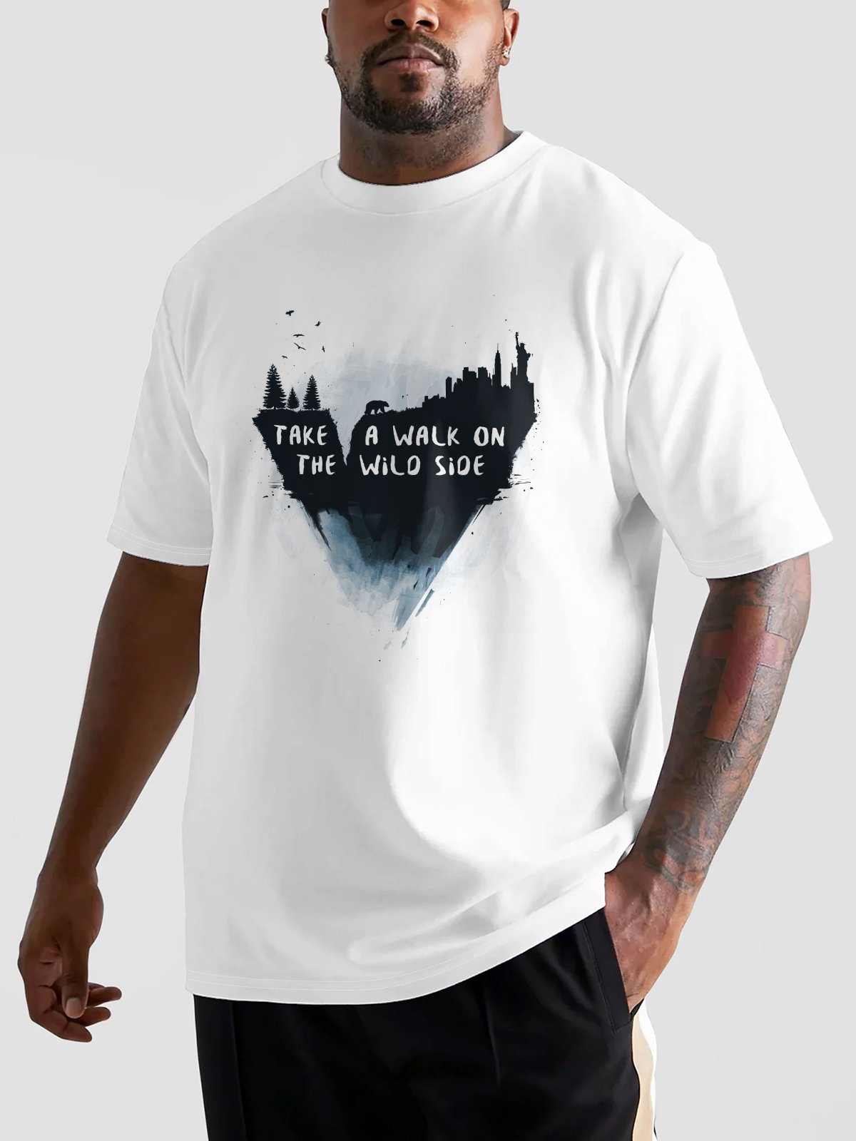 Hardaddy X Balazs Solti Mountain Landscape Cat Short Sleeve T-shirt Graphic Tee
