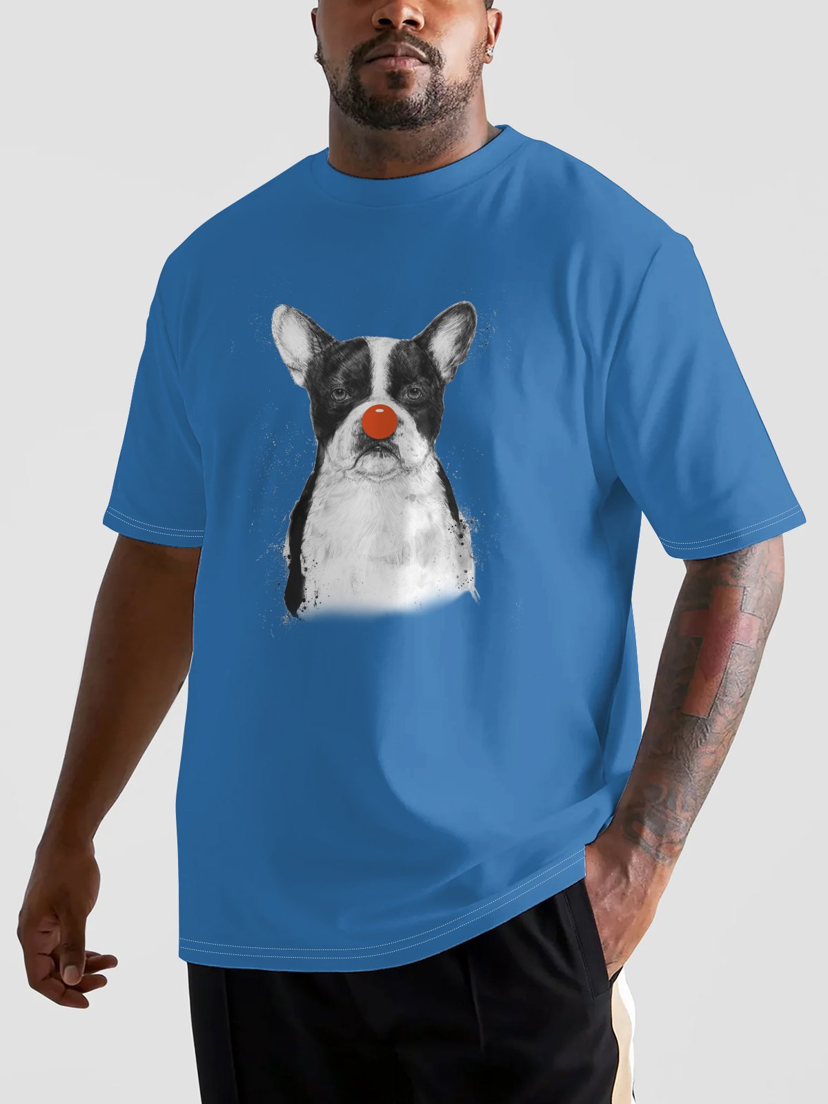 Hardaddy X Balazs Solti Men's Bulldog Short Sleeve T-shirt Graphic Tee