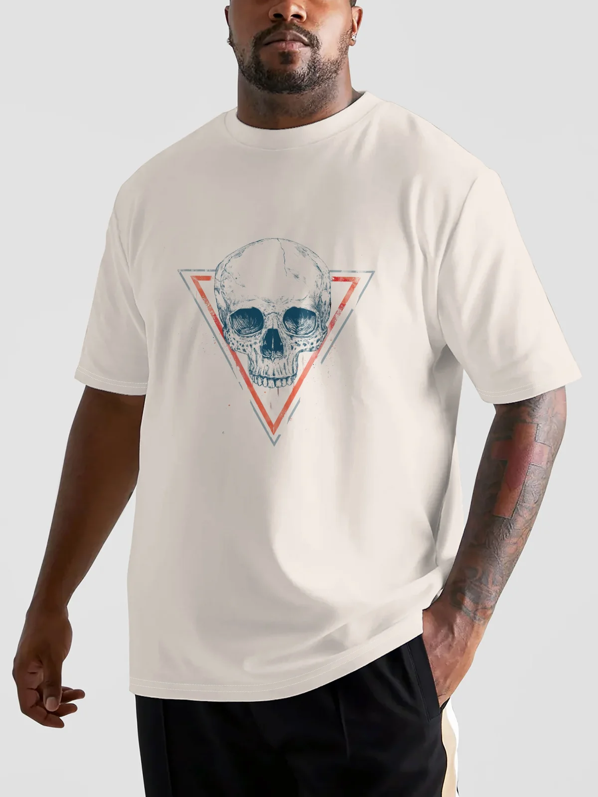 Hardaddy X Balazs Solti Men's Skull Short Sleeve T-shirt Graphic Tee