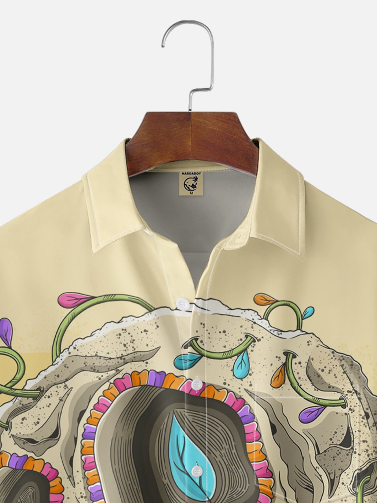 Hardaddy x Woulstain Creado Moisture-wicking Skull Fun Puppet Art Chest Pocket Casual Shirt