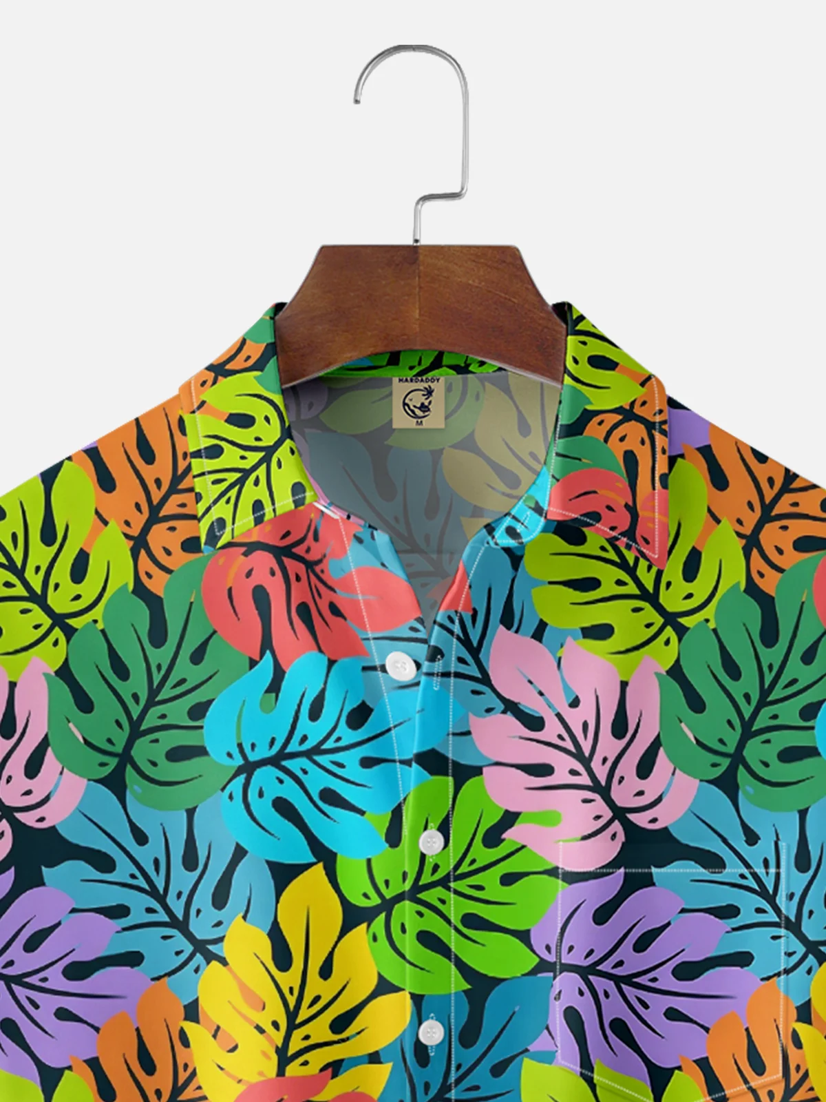 Moisture Wicking Vintage Botanical Chest Pocket Hawaiian Shirt