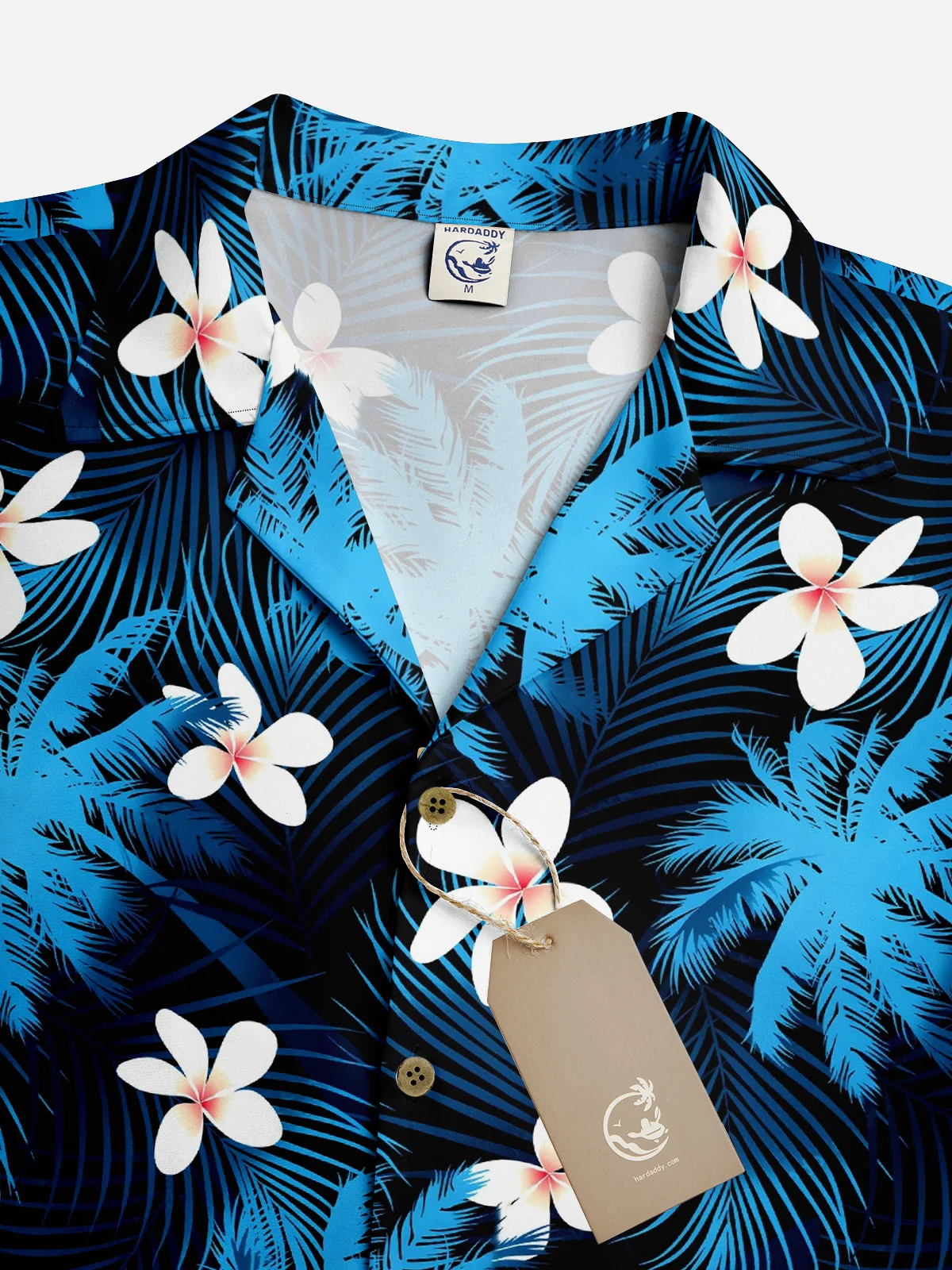 Moisture Wicking Tropical Floral Coconut Tree Hawaiian Shirt