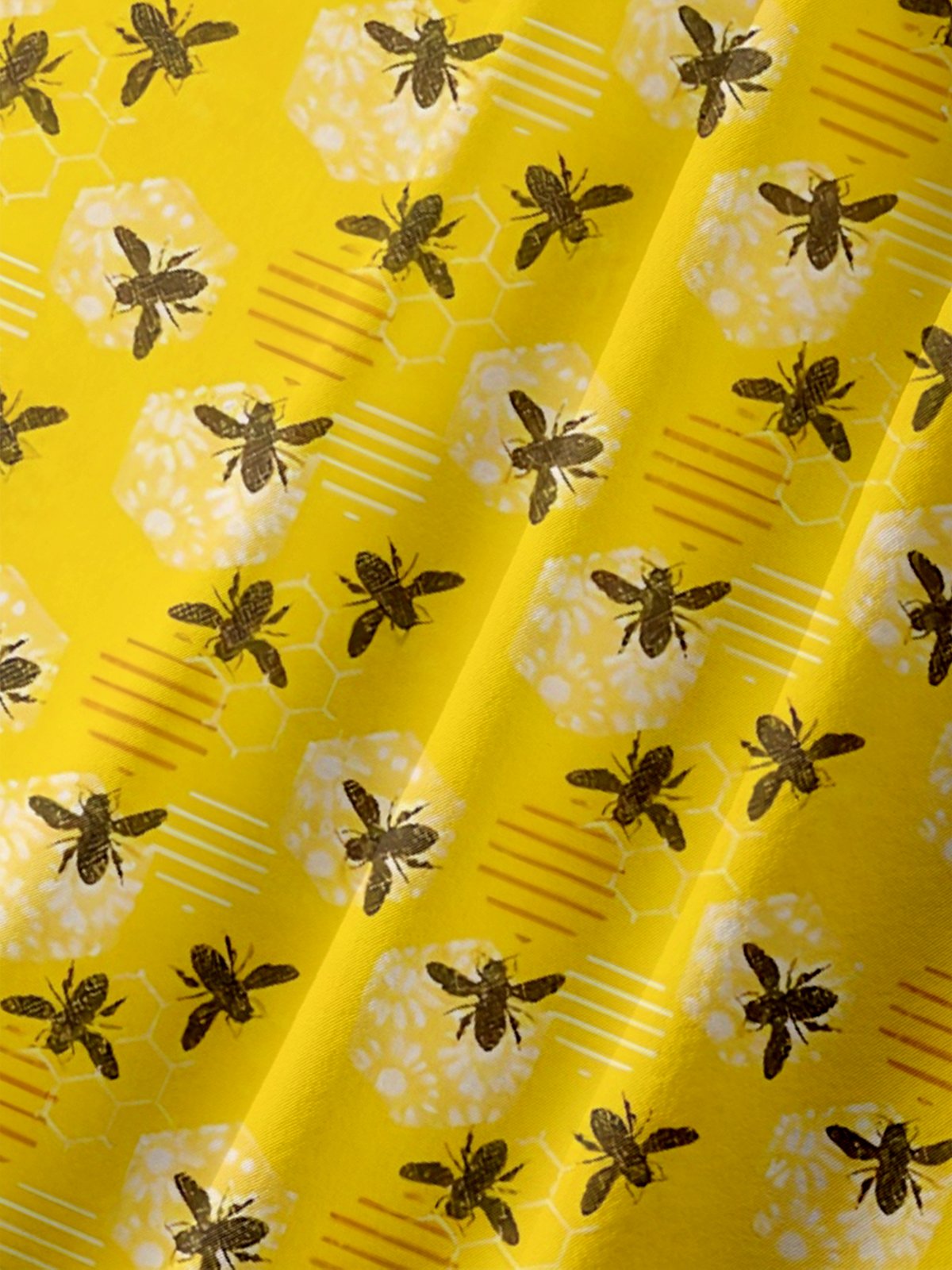 Moisture Wicking Bee Chest Pocket Hawaiian Shirt