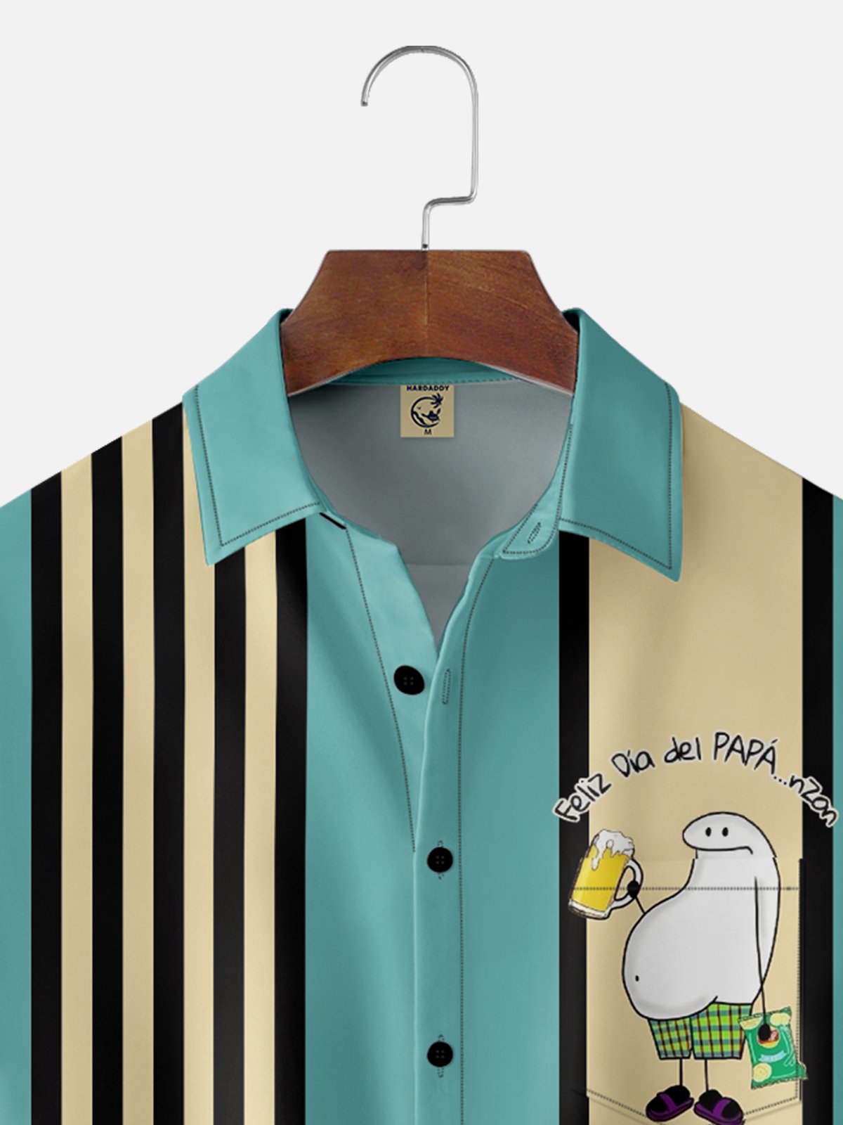 Moisture-wicking Fun Oktoberfest Art Chest Pocket Bowling Shirt