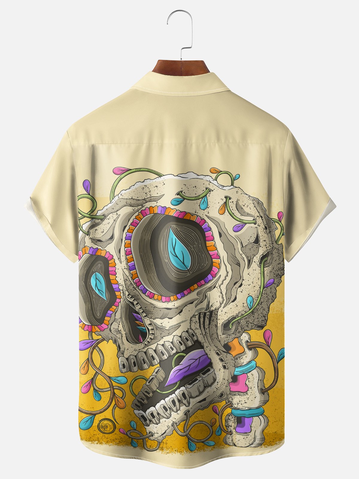 Hardaddy x Woulstain Creado Moisture-wicking Skull Fun Puppet Art Chest Pocket Casual Shirt