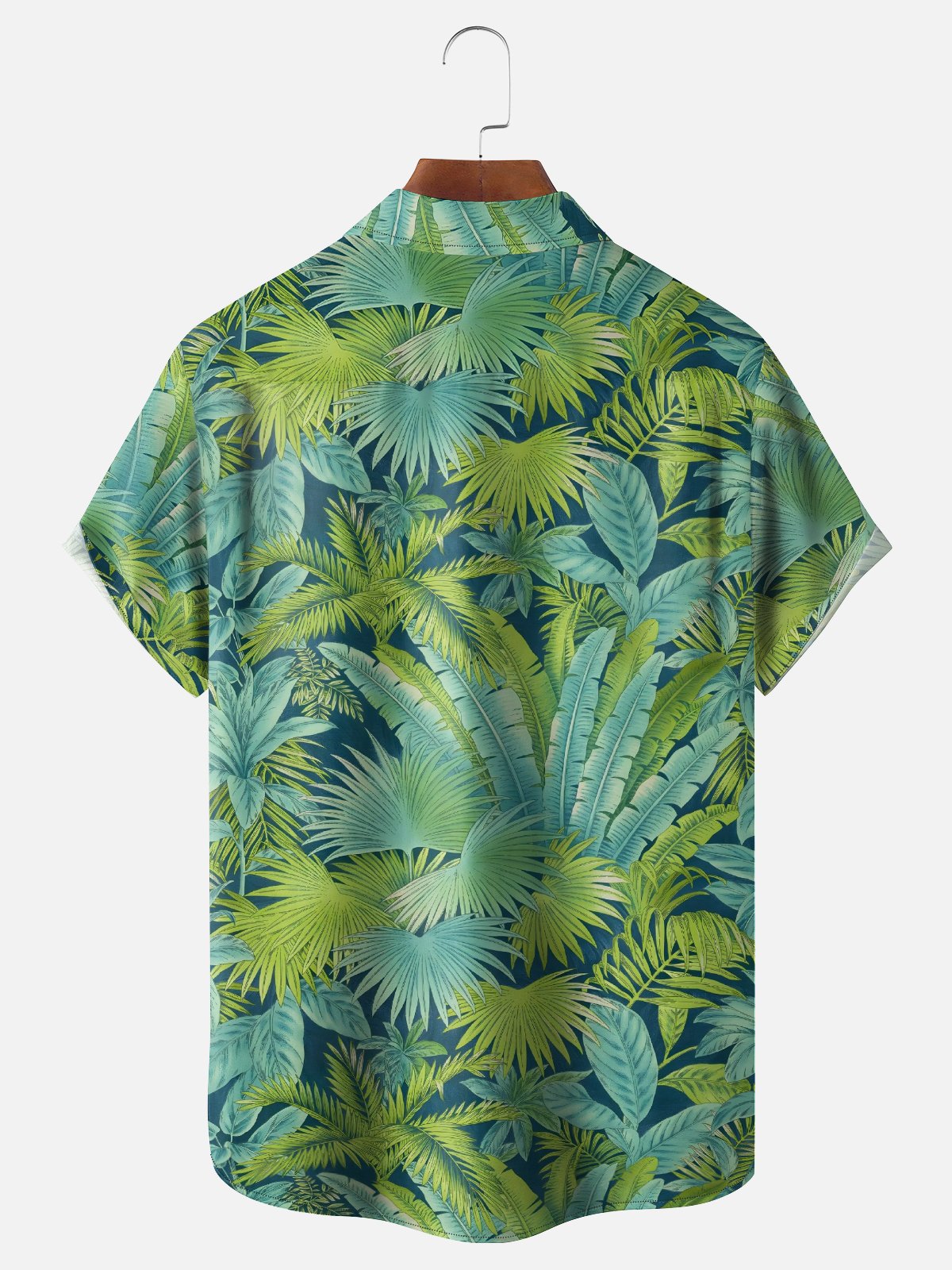 Moisture Wicking Vintage Botanical Chest Pocket Hawaiian Shirt