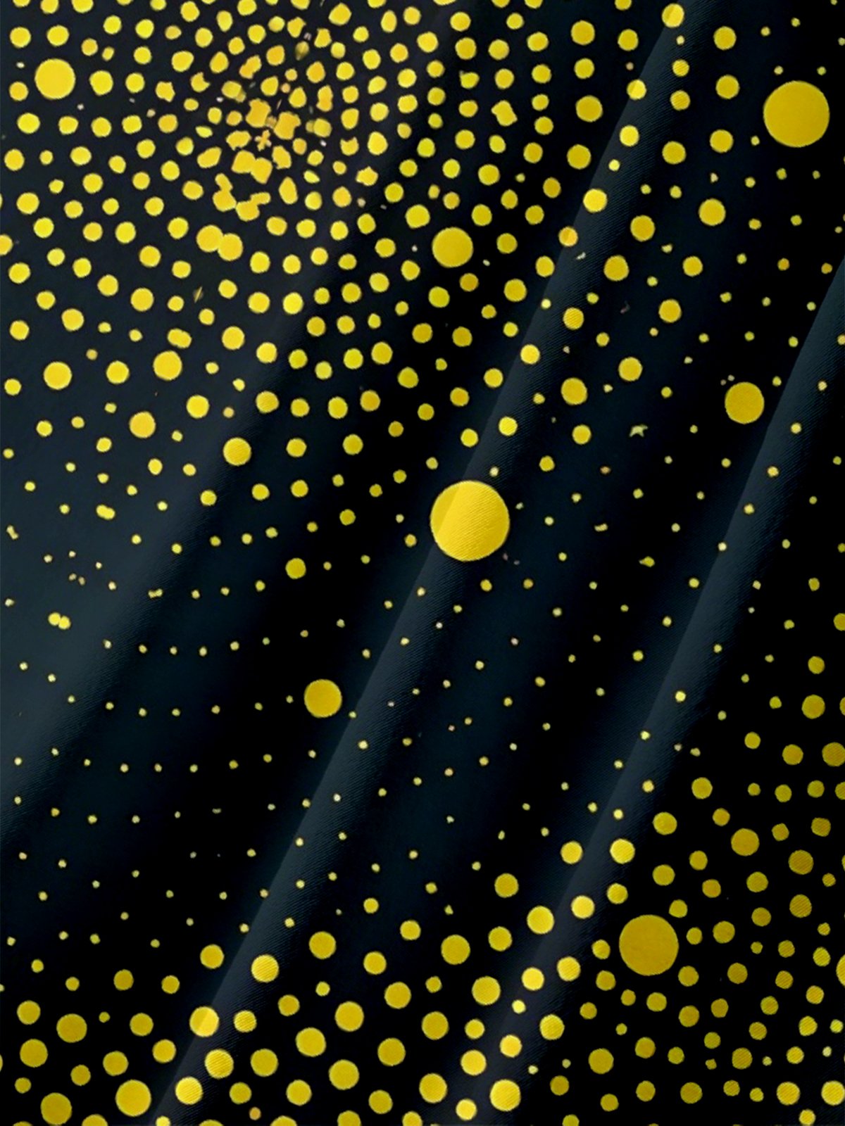 Moisture-wicking Fun Black and Yellow Abstract Print Chest Pocket Casual Shirt